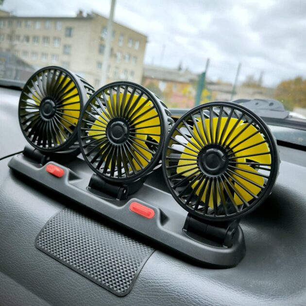 مروحة تبريد السيارة ذات 3 رؤوس